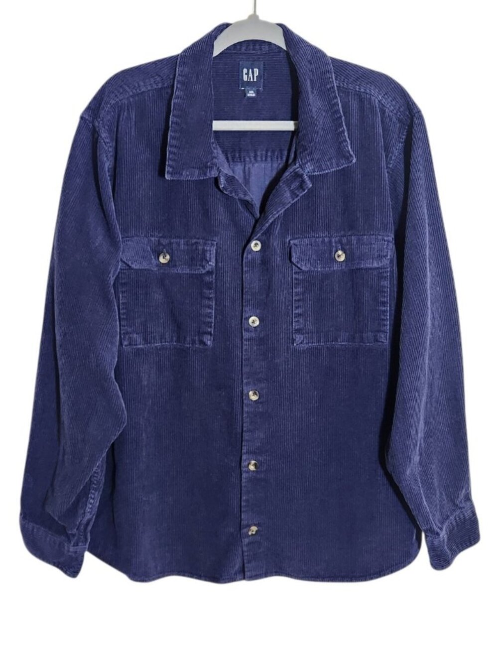 Gap Mens Navy Blue Corduroy Shacket Size XXL